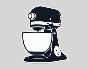 Stand Mixer Icon on Transparent Background
