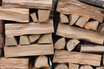 Fototapeten stack of wood © RenaMiller