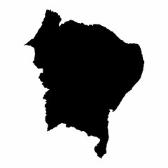 Brazil Northeast silhouette map