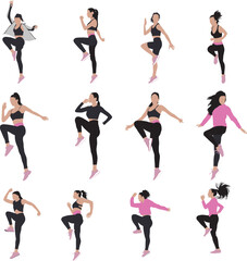 Dancing step Zumba dance