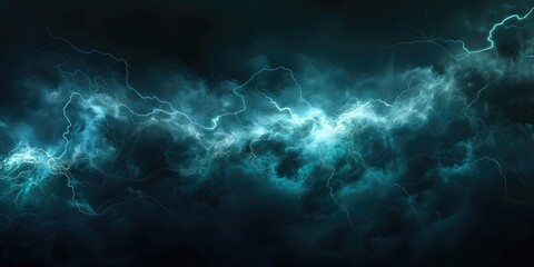 Dramatic Thunderstorm with Lightning, Intense Natural Phenomenon for Powerful Imagery - obrazy, fototapety, plakaty