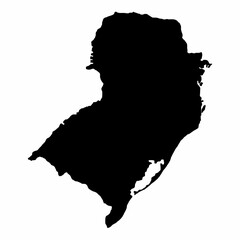 Brazil South silhouette map