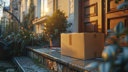 Cardboard Box Outside House