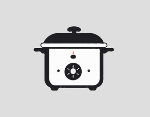 Pressure Cooker Icon on Transparent Background