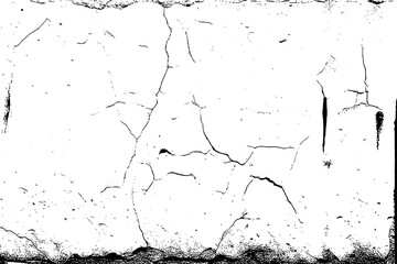 Urban Detail: Black Stencil on Textured White Concrete Wall