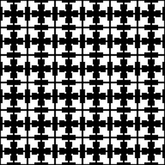 Figures ornament. Seamless pattern. Shapes backdrop. Folk wallpaper. Embroidery background. Tribal motif. Ethnic mosaic. Digital paper, textile print, web design. Vector art.