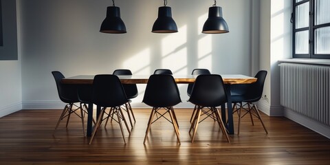 Simple dining room setup, perfect for home decor websites