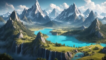 lake in the mountains desktop wallpaper 