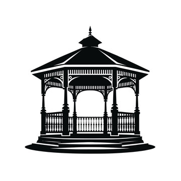 Elegant Gazebo Silhouette