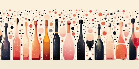 Array of Elegance: A Group of Wine Bottles