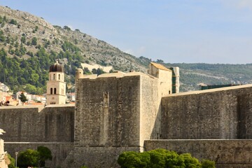 Old medieval fortress Surrounds the city of Dubrovnik 