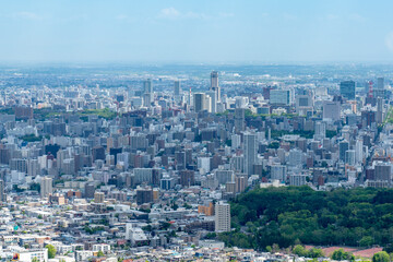 大倉山展望台から眺めた札幌の街並み（北海道札幌市）
