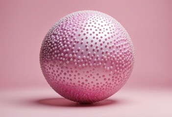 Fototapeta na wymiar 3D Background in bright colours pink ball