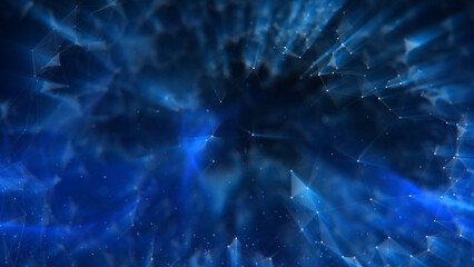 Shining triangles lines and dots copy space illustration background	
