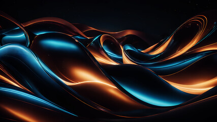 Craft an abstract background with sinuous, undulating curves that evoke a sense of movement and energy