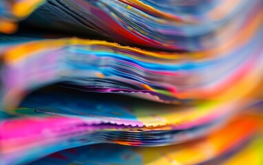 Colorful CMYK Newspaper Pages: Vibrant Printing Palette