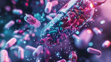 AI-Core Driven Stream of 3D-Rendered Pills