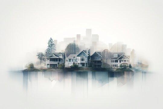 The foge design agency is showing a house in the morning,