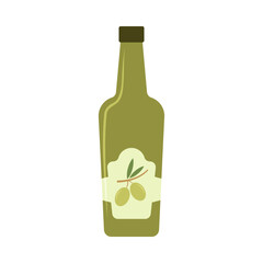 Grocery Food simple objects. Oil, sunflower oil and olive oil. Vector cartoon flat icon
