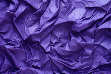 crumpled purple color paper with folds, background
