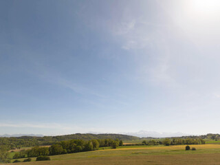 Obraz premium Soleil, ciel et campagne