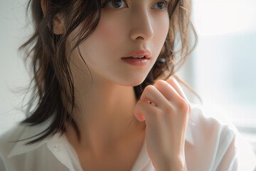 考えている女性