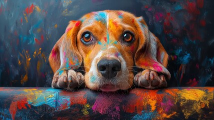 watercolor dog