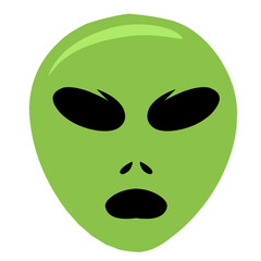 Alien Head Illustration 
