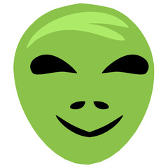 Alien Head Illustration 