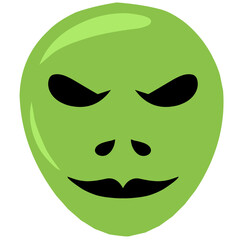 Alien Head Illustration 