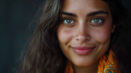 close up portrait of indian woman young adult