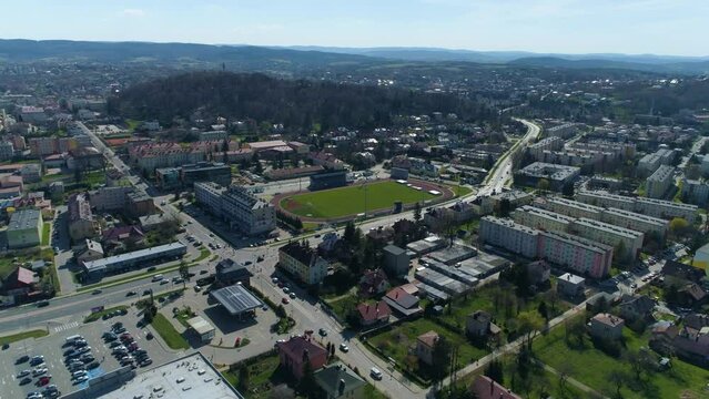 Panorama Ekoball Stal Sanok Club Stadium Aerial View Poland