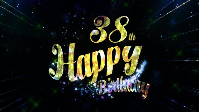 Anniversary Days Party Festivity Basic Exceptional greeting. 38 Years Commemoration Logo Videos	