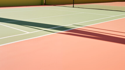 tennis court in a stadium, tennis aesthetics