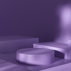 Light Purple minimal scene for product display presentation. Realistic 3d violet product podium....