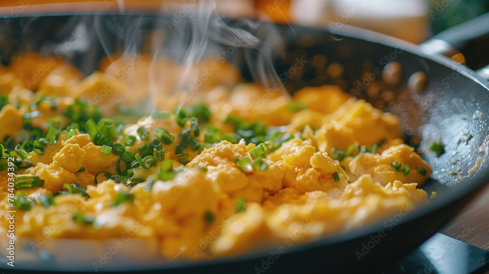 Poster a diverse selection of food items in a frying pan. suitable for food and cooking concepts