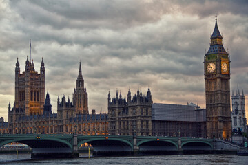 Fototapeta na wymiar The Houses of Parliament and Big Ben