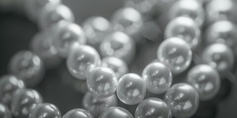 Close-up shot of a bunch of pearls. Perfect for luxury and fashion concepts