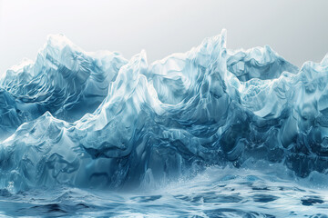 Majestic abstract ice formation in ocean nature wallpaper background