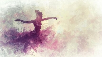 A woman in a tutu skirt dancing gracefully. Perfect for dance studio promotions - obrazy, fototapety, plakaty