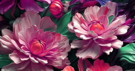 Obraz premium Beautiful elegant delicate flowers concept for post card design