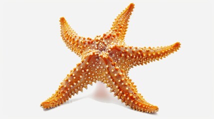Close up of a starfish on a white surface, suitable for marine themes