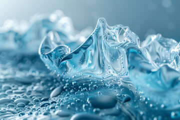 Intricate ice formations captured in macro detail nature wallpaper background