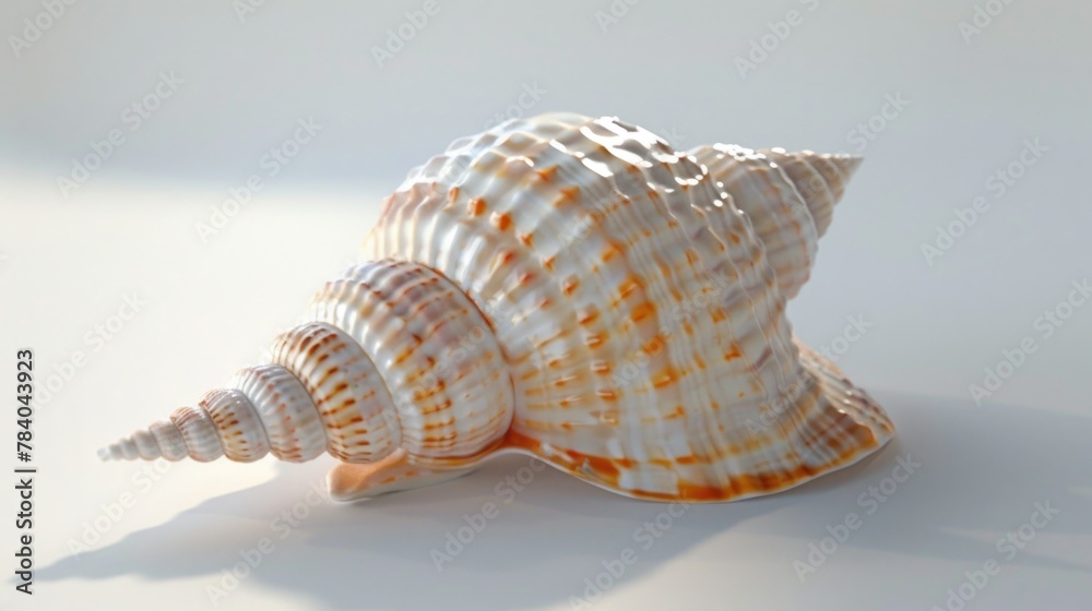 Poster A close up of a shell on a table, suitable for various design projects