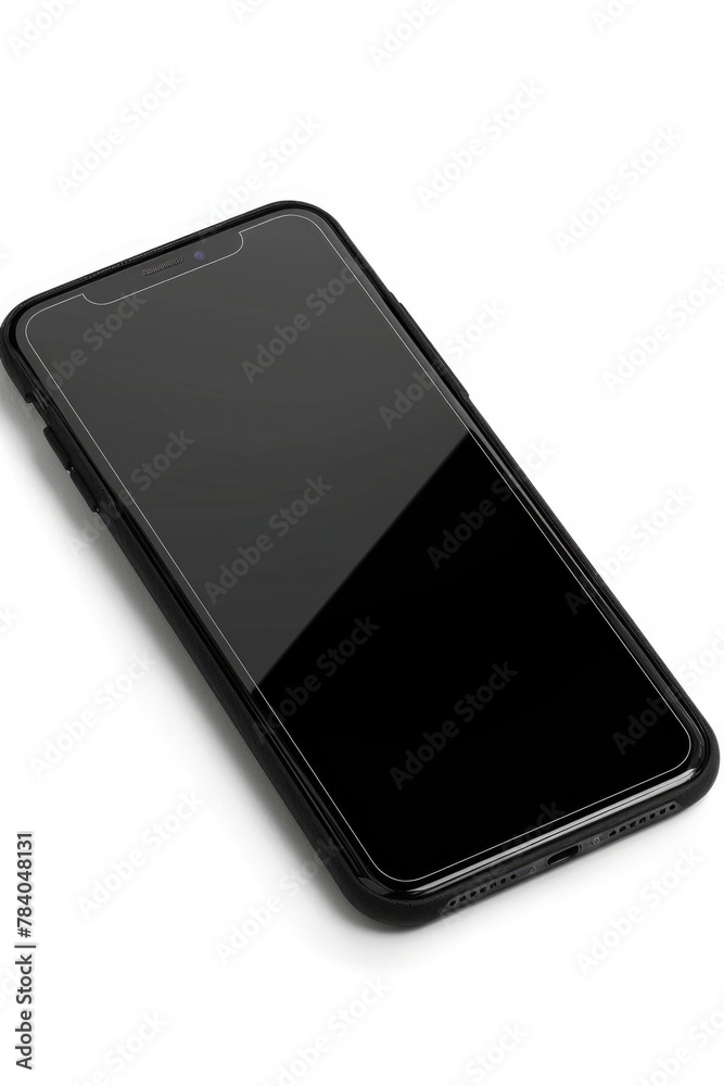 Poster close up of a cell phone on a white background. suitable for technology concepts