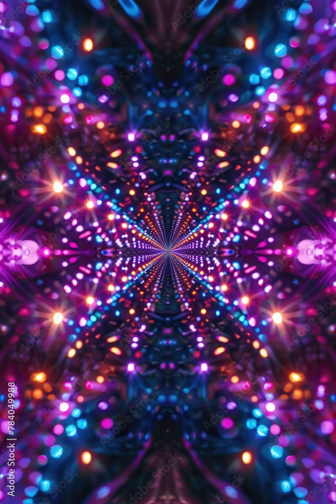 Poster A visually appealing pattern of lights. Ideal for backgrounds or abstract designs