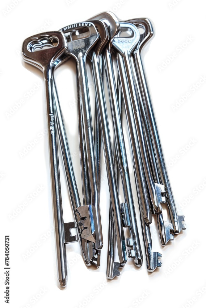 Poster a collection of wrenches stacked on top of each other. ideal for industrial and construction concept