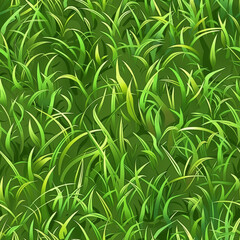 Fototapeta na wymiar seamless cartoon grass texture pattern 