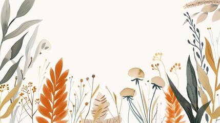 A stylized illustration of a floral spring watercolor background. Blank space for text