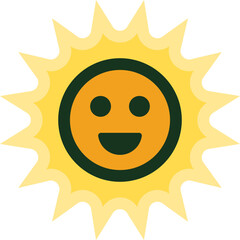 smiling sun cartoon